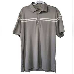 Zyia Active Men’s Pop-Over Short Sleeve Polo | Casual Athletic Shirt | Size L